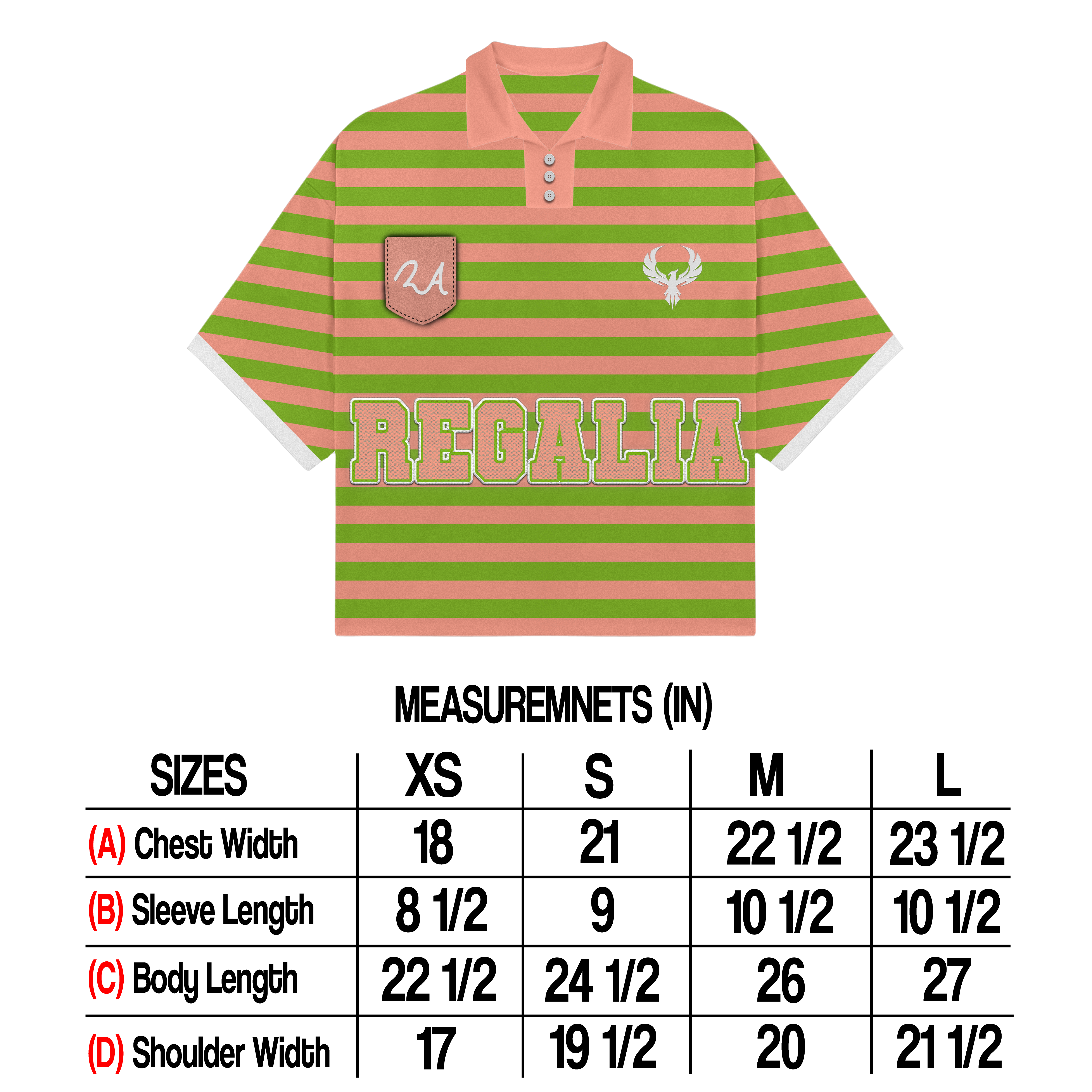 "Sport 87" Polo Pink-Green